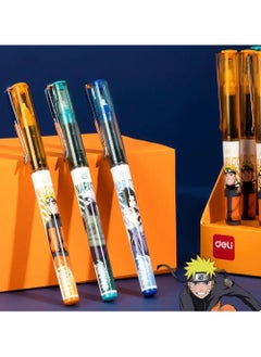 Deli Anime Naruto Black Ink Gel Pen for School, Office and more (Pack of 6, Random Design)  - Image 1