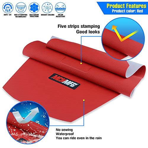 MCHMFG Universal Gripper Soft Seat Cover for All Bike Dirt Motorcycle MX Cross Enduro (Red) - Image 3