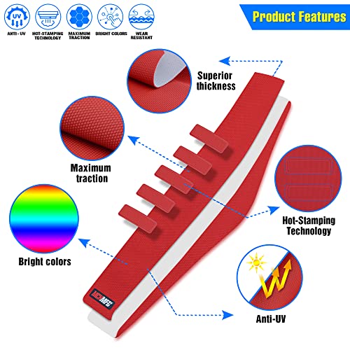 MCHMFG Universal Gripper Soft Seat Cover for All Bike Dirt Motorcycle MX Cross Enduro (Red) - Image 2