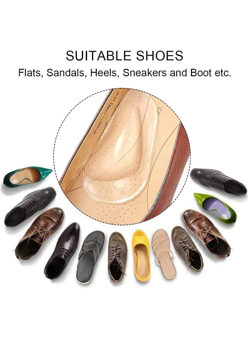 4 زوج من وسادة دعم القوس السيليكون للأقدام المسطحة ، وسادة الترابط العظامية لتخفيف آلام القدم ، وسادة القوس الجيل القابلة لإعادة الاستخدام لعلاج التهاب الكعب ، وآلام الكعب ، وسادة قوس القدم الشفافة للأحذية - Image 3