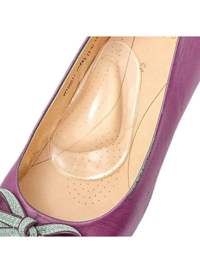 4 زوج من وسادة دعم القوس السيليكون للأقدام المسطحة ، وسادة الترابط العظامية لتخفيف آلام القدم ، وسادة القوس الجيل القابلة لإعادة الاستخدام لعلاج التهاب الكعب ، وآلام الكعب ، وسادة قوس القدم الشفافة للأحذية - Image 5