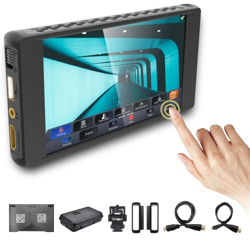 Portkeys PT6 Camera Field Monitor 5.2" 600nit Touchscreen Camera Monitor Vertical Shooting Stretch 3D LUT Output Wide Color Gamut New Peaking RGB Waveform for DSLR - Image 1