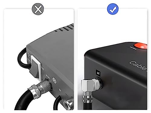 Onelinkmore Coaxial Cable Right Angle Connector F Type Female to Male Adapter Right Angle Coax Connector F Male to Female RG6 Adapter for Coax Cable and Wall Plates 90 Degree Pack of 2 - Image 2