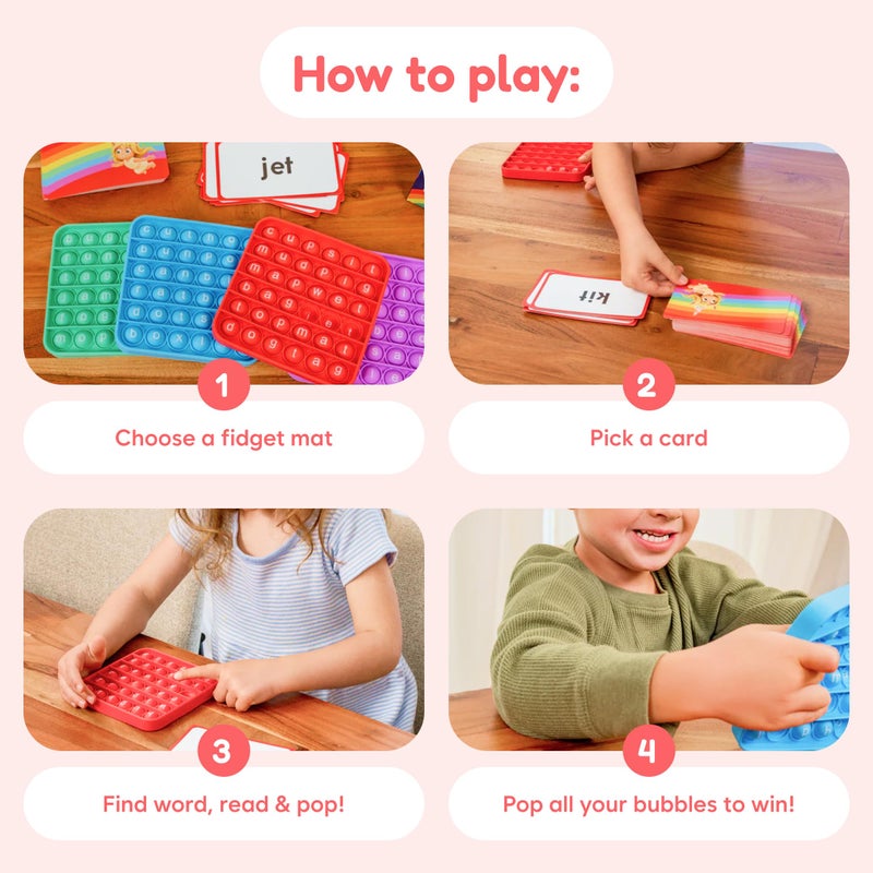 The Fidget Game Word Pop, CVC Words - Learn to Read in Weeks - Multisensory Reading & Phonics Interactive Game Ideal for Pre Kindergarten to 1st Grade (Packaging May Vary) - Image 4