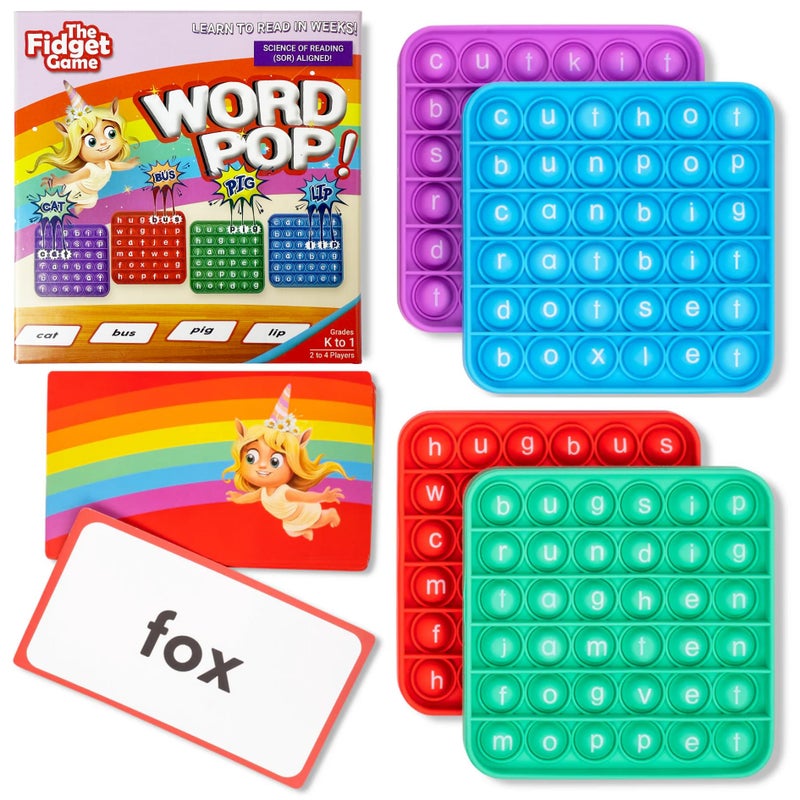 The Fidget Game Word Pop, CVC Words - Learn to Read in Weeks - Multisensory Reading & Phonics Interactive Game Ideal for Pre Kindergarten to 1st Grade (Packaging May Vary) - Image 1