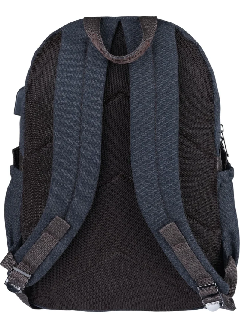 ريلاكسن Brown Canvas Waterproof Fabric School Backpack 1650