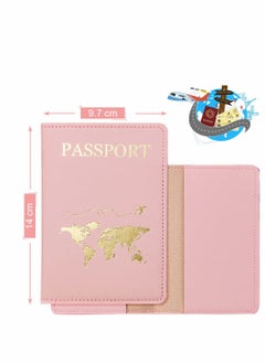 KASTWAVE Luggage Tags, 2 Pcs Airplane Passport Covers and 2 Pcs Luggages, Holder Travel Suitcase Tag Case Organizer, Bag Labels  - Image 2