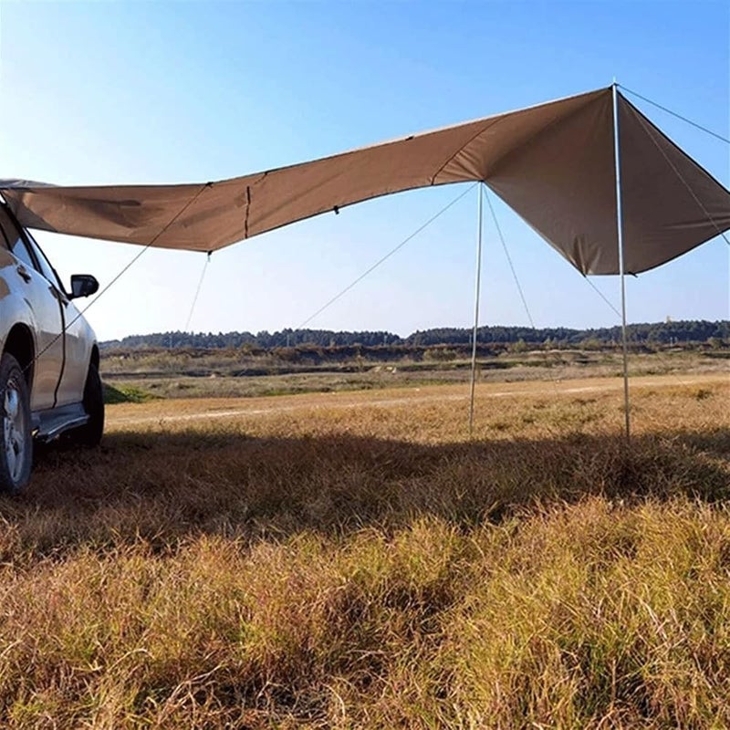 LRFVADW Tent Portable Car Side Canopy Waterproof Tarpaulin Tent Outdoor Camping Awning Roof(1,300x200cm) - Image 4