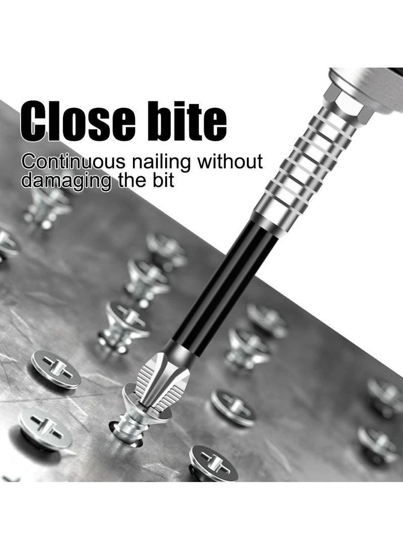 3PCS Magnetic Screwdriver Bit Set 3pcs Anti Slip Screwdriver Bits Set 1/4 Inch Hex Shank S2 Steel Phillips Cross Slot PH2 Screwdriver Bits Mixed Length(50MM/65MM/70MM)  - Image 3