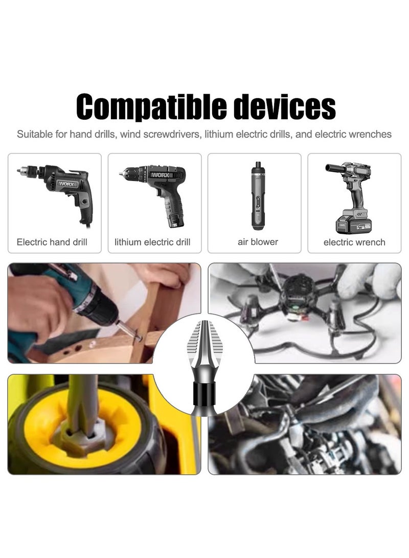 3PCS Magnetic Screwdriver Bit Set 3pcs Anti Slip Screwdriver Bits Set 1/4 Inch Hex Shank S2 Steel Phillips Cross Slot PH2 Screwdriver Bits Mixed Length(50MM/65MM/70MM)  - Image 5