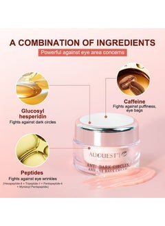 AuQuest Anti Dark Circles And Eye Bags Cream 20G, Fade Dark Circles, Remove Fine Lines And Eye Bags, Anti-Wrinkle Anti-Aging Firming Brighten Skin Cream, Eye Care Cream  - Image 2