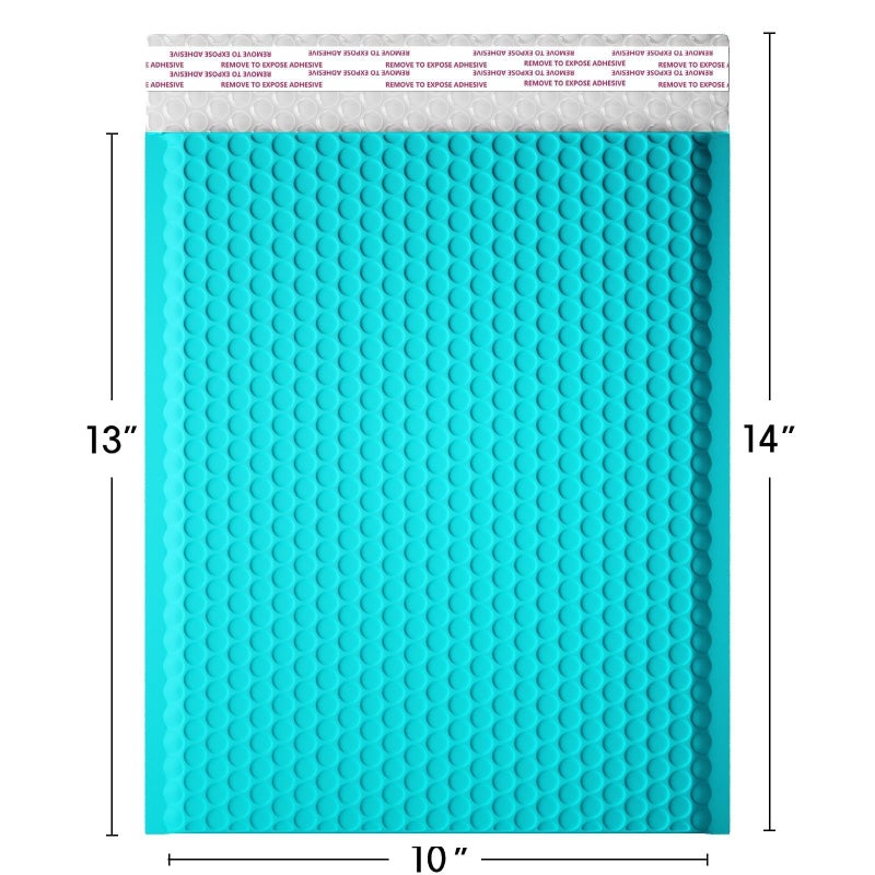oceanite 10 x 13 Inch Bubble Mailer 40 Pack, Waterproof Padded Envelopes with Strong Self-Seal Adhesive, Cushioning Shipping Bags with Bright Color for Small Business - Minty Blue - Image 2