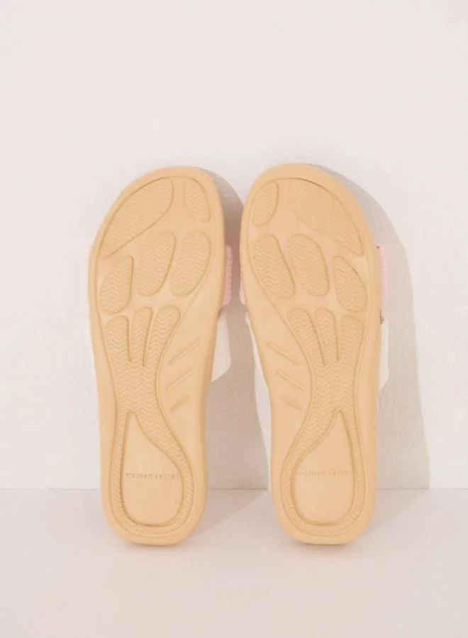 women'secret Open raffia knot slippers