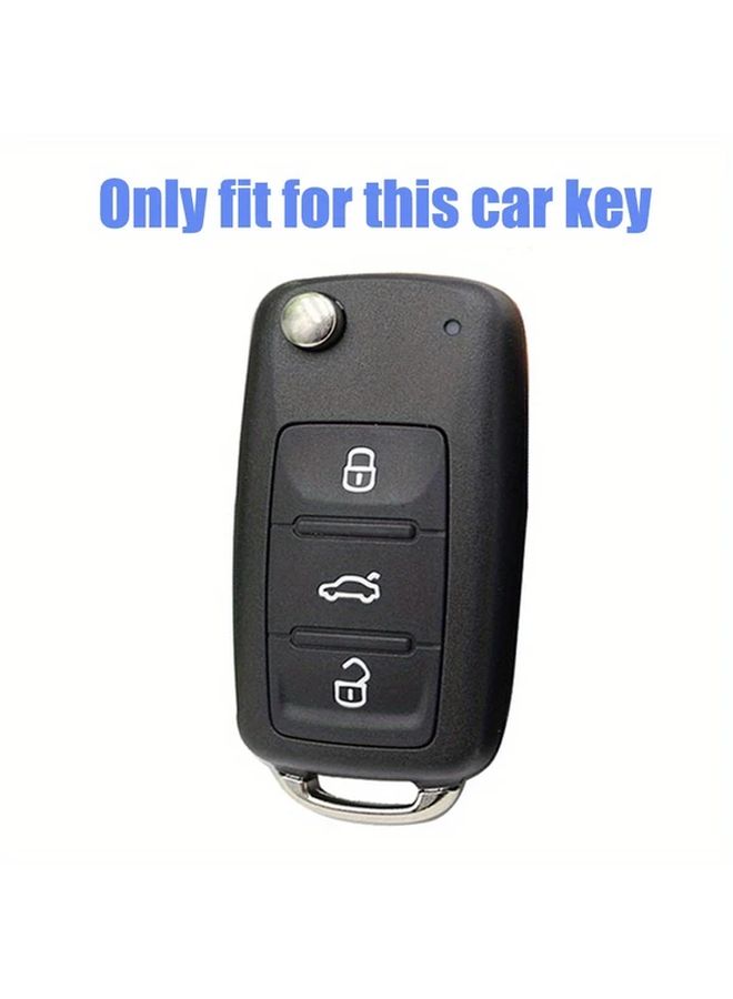 Silvery Leather TPU Car Key Full Cover Protection Case For Volkswagen Polo Tiguan Passat Golf Jetta Lavida Skoda Octavia - Image 3