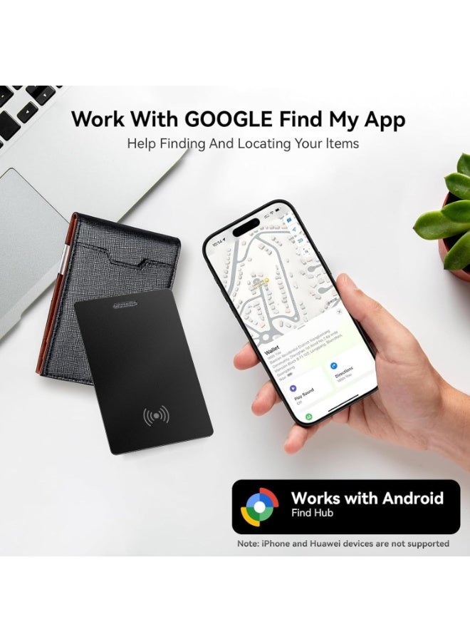 Ultra-Thin Smart Tracker Tag for Android, Rechargeable Bluetooth Object Locator, Works with Google Find My App, for Wallet Luggage - Image 2