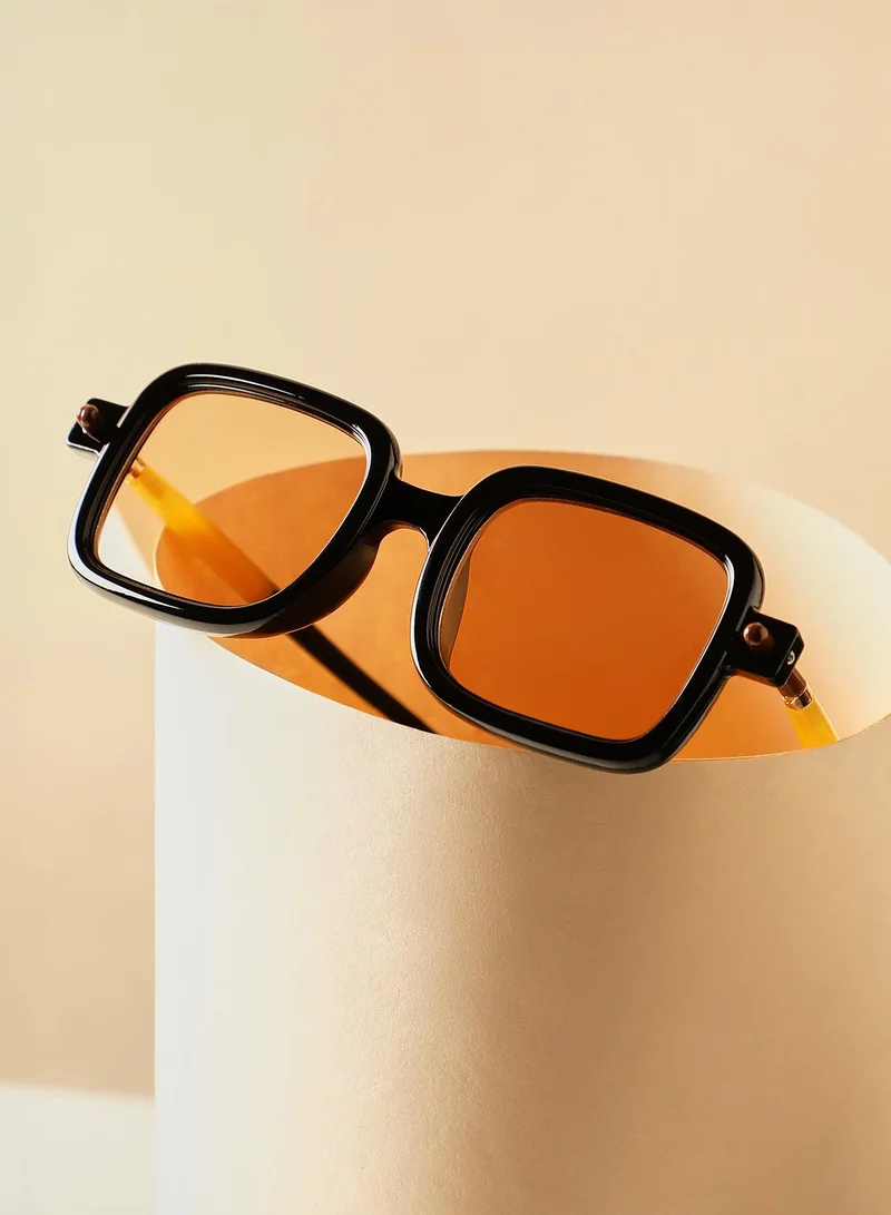 Haute Sauce Polarized Full Rim Rectangle Sunglasses For Women