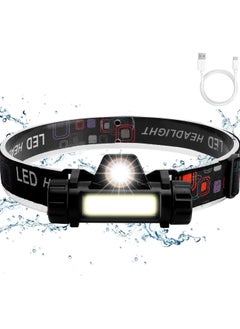 Generic USB Rechargeable LED Headlamp, IPX4 Waterproof Headlight with Lightweight Magnet, Adjustable Headband Headlamp for Camping, Cycling, Running, Hunting  - Image 1