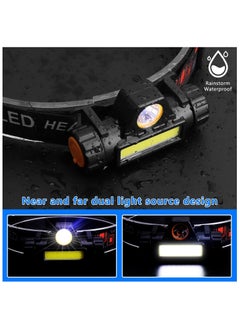 Generic USB Rechargeable LED Headlamp, IPX4 Waterproof Headlight with Lightweight Magnet, Adjustable Headband Headlamp for Camping, Cycling, Running, Hunting  - Image 3