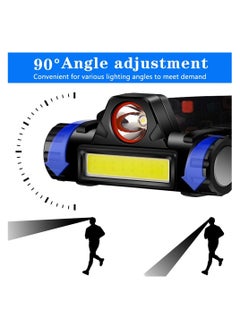 Generic USB Rechargeable LED Headlamp, IPX4 Waterproof Headlight with Lightweight Magnet, Adjustable Headband Headlamp for Camping, Cycling, Running, Hunting  - Image 4