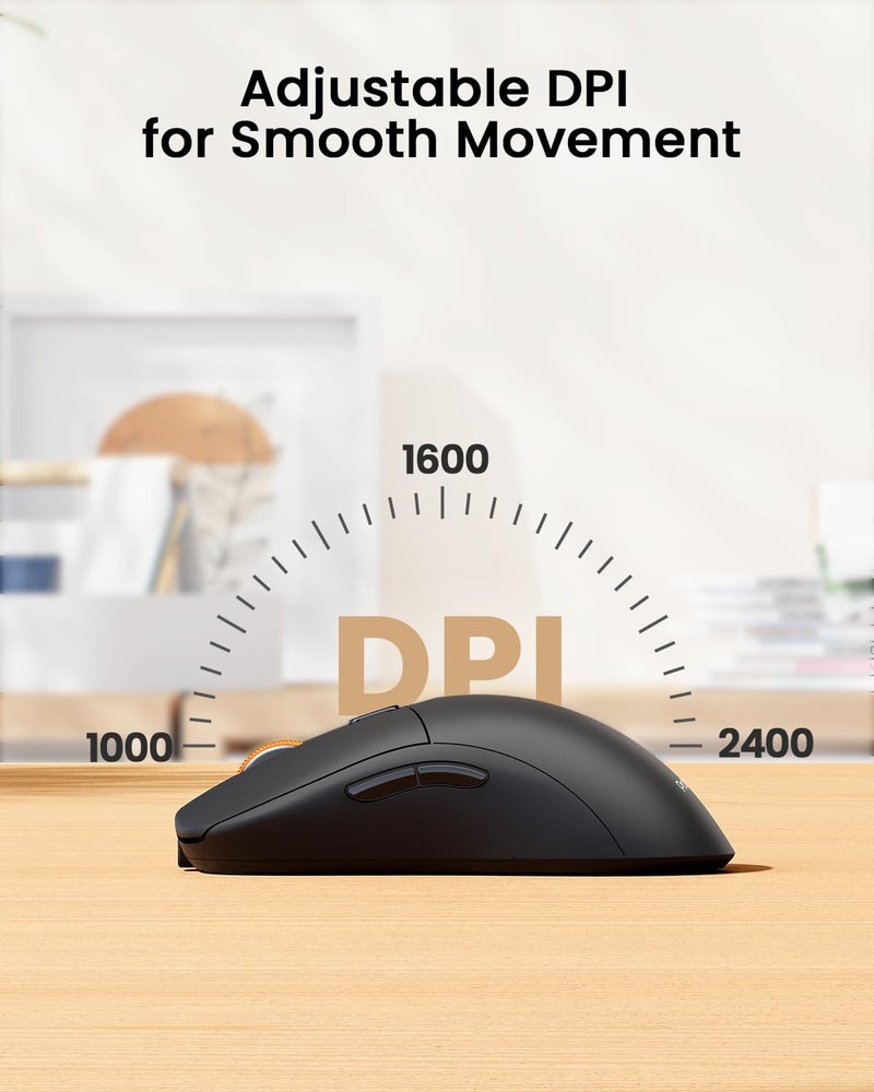 ProtoArc Bluetooth Wireless Mouse, USB C Mouse, EM15 Rechargeable Compact Portable Type C Wireless Mice for Laptop, Tablet, PC, Windows, Mac OS-Black - Image 4