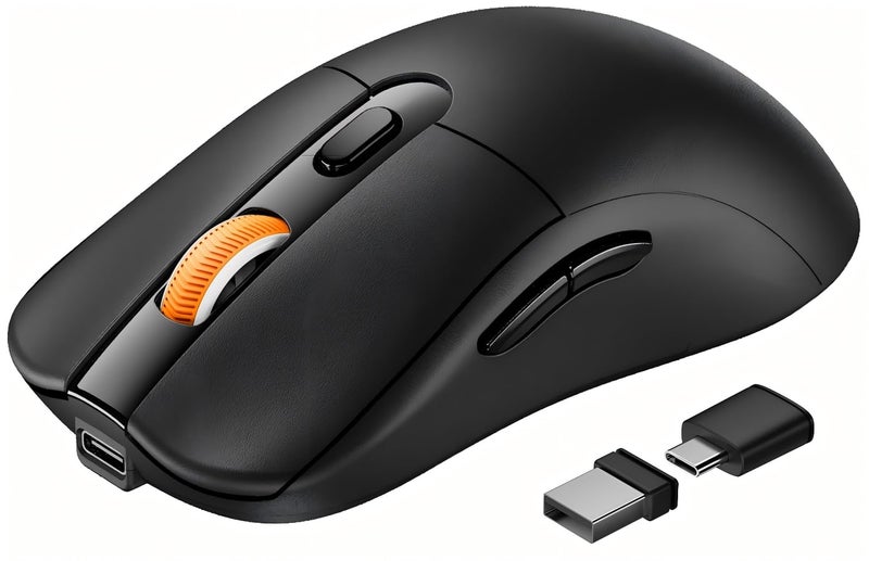 ProtoArc Bluetooth Wireless Mouse, USB C Mouse, EM15 Rechargeable Compact Portable Type C Wireless Mice for Laptop, Tablet, PC, Windows, Mac OS-Black - Image 1