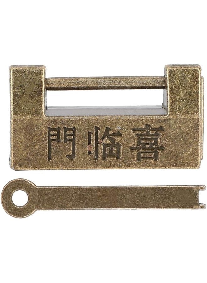 klarako Vintage Chinese Style Mini Copper Padlock Horizontal Lock for Jewelry Box Protect Necklaces, Bracelets and Rings to Earrings and Watches Jewelry Organizer  - Image 1