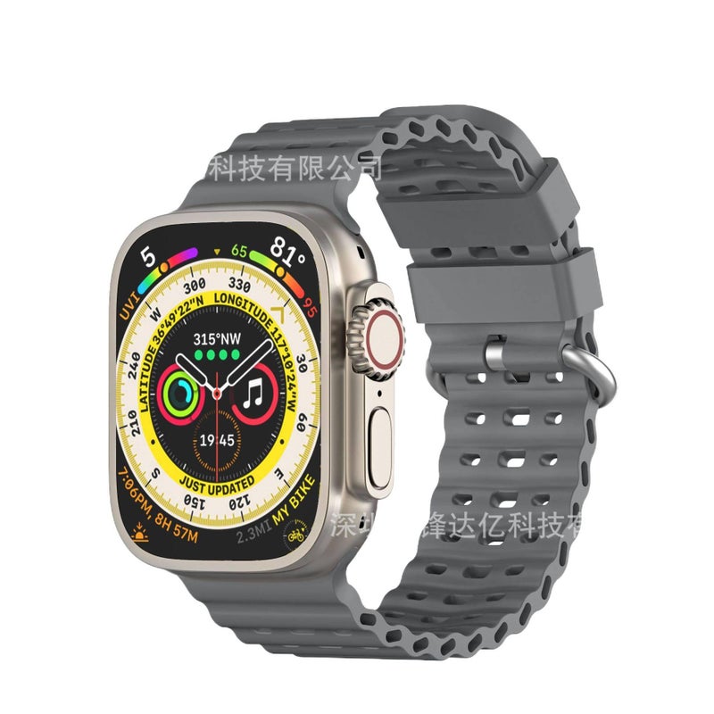 Silicone Portable Gray Smartwatch Band for daily smartwatch wear and replacement strap Home Use Travel Use Outdoor Use Use Routine Use Personal - Image 5