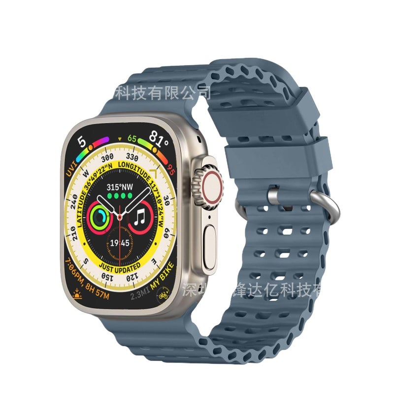 Silicone Portable Gray Smartwatch Band for daily smartwatch wear and replacement strap Home Use Travel Use Outdoor Use Use Routine Use Personal - Image 1