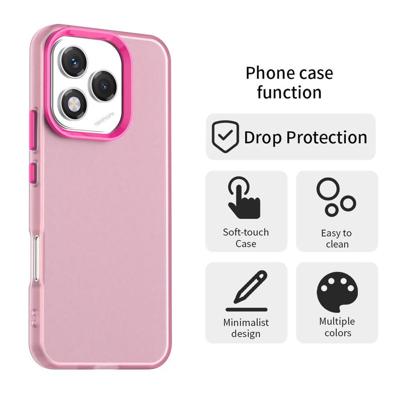 erorex For Honor 400 Lite Global Candy PC Hybrid TPU Shockproof Phone Case(Red) - Image 5