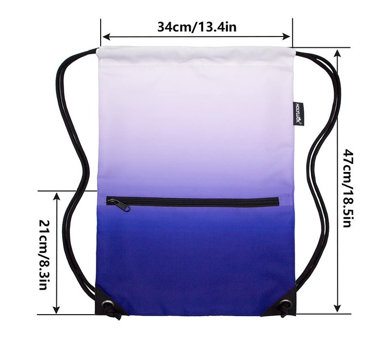 HOLYLUCK Drawstring Backpack Bag Sport Gym Sackpack (gradient purple) - Image 2