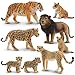 Toymany 8PCS 25 Plastic Jungle Animals Figures Playset Includes Baby Animals Realistic Lion Tiger Cheetah Leopard Figurines with Cubs Cake Toppers Christmas Birthday Toy Gift for Kids Toddlers - Image 3