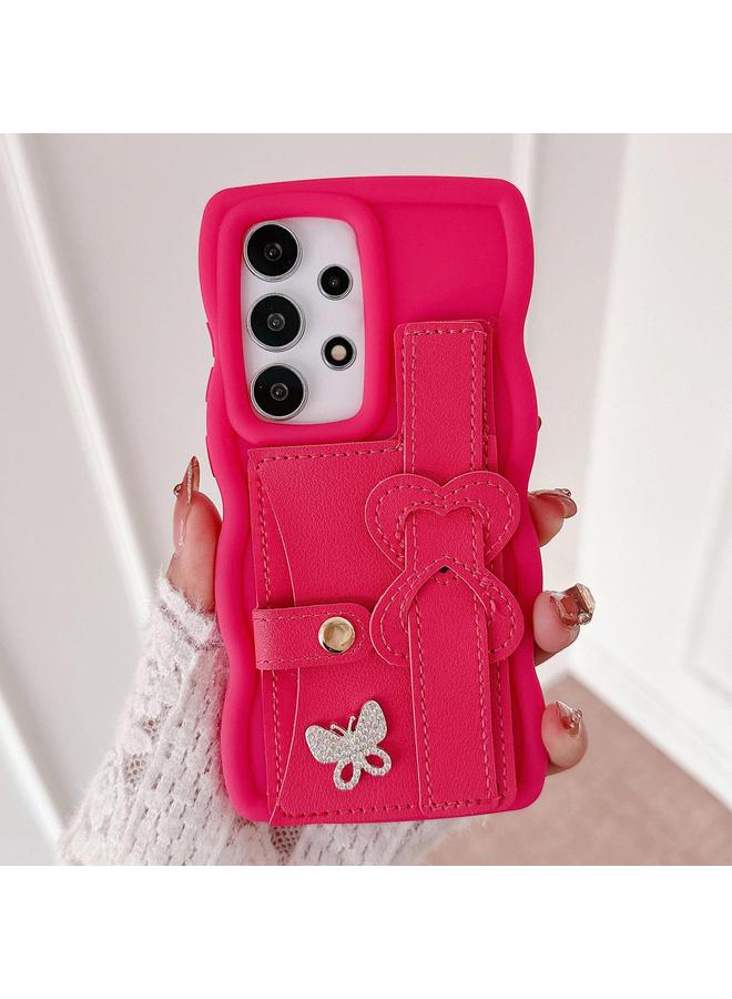 erorex Case For Samsung Galaxy A52 4G / 5G Wristband Leather Love Holder Card Bag Phone Case - Image 1