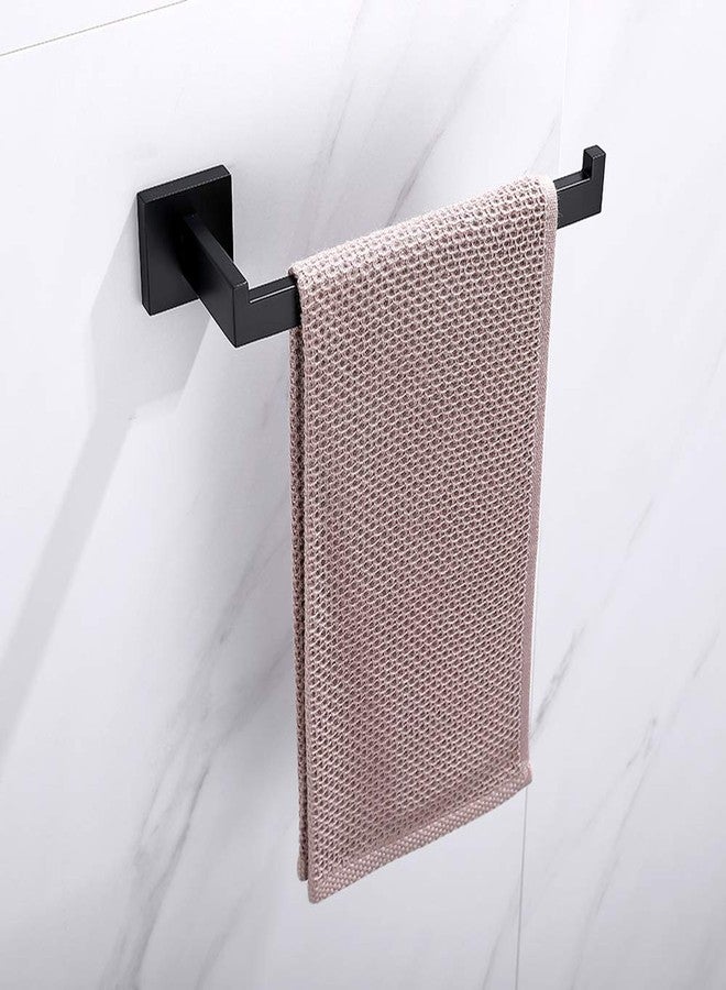 TASTOS Premium Stainless Steel Hand Towel Holder, Square Hand Towel Ring Heavy Duty Wall Mounted Modern Hand Towel Bar for Bathroom Kitchen, Matte Black - Image 2
