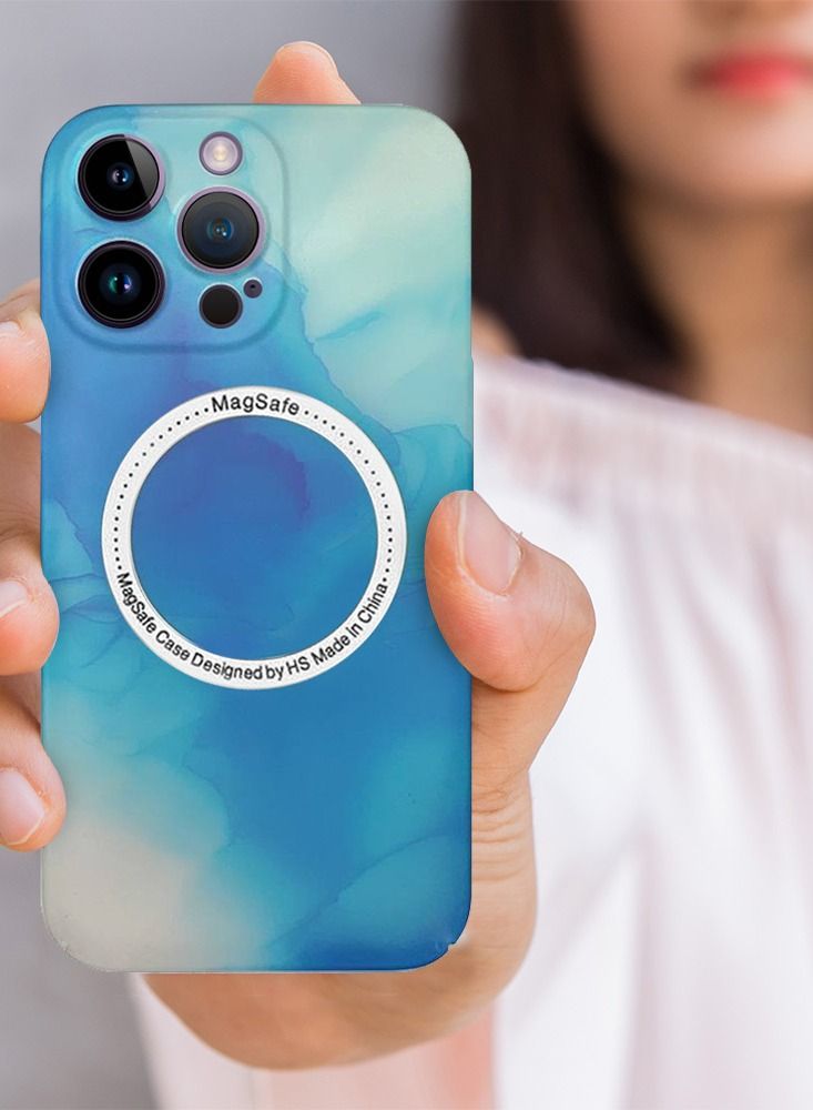 JOWAY Magsafe iPhone Case Compatible for iPhone 14 Pro Max Magnetic Case Multi color Case with Shock Absorption Anti Scratch Blue - Image 5