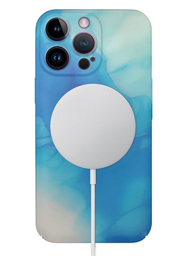 JOWAY Magsafe iPhone Case Compatible for iPhone 14 Pro Max Magnetic Case Multi color Case with Shock Absorption Anti Scratch Blue - Image 3