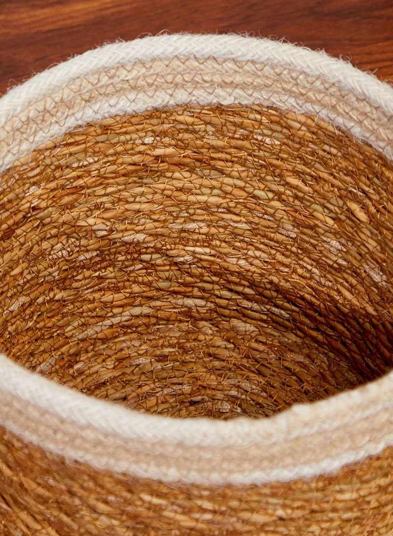 Premier Set Of 3 Round Natural Seagrass Baskets