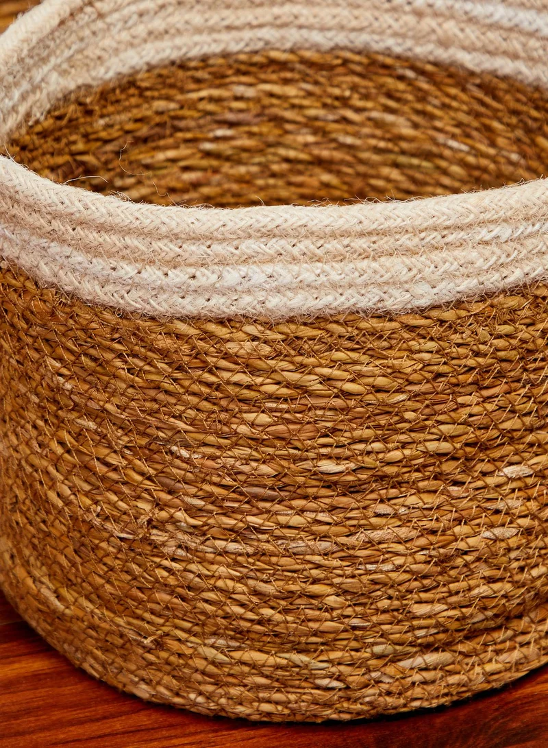 Premier Set Of 3 Round Natural Seagrass Baskets