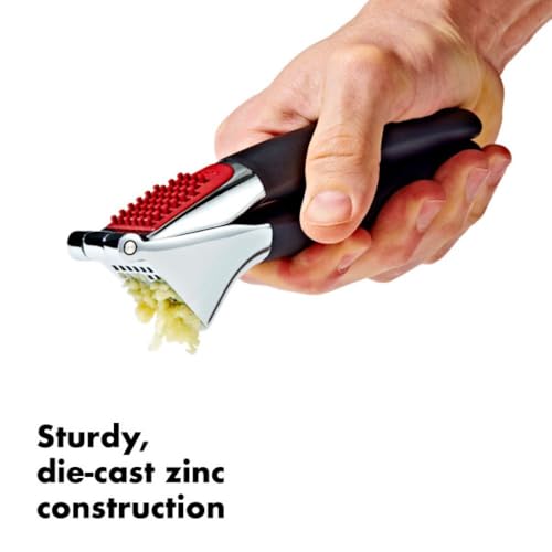 OXO Good Grips Heavy Duty Garlic Press, Die-Cast Zinc, Black - Image 2