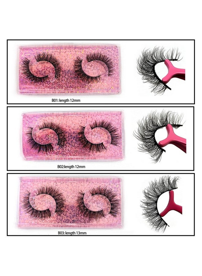 U-Hotmi Fluffy False Eyelashes 12-15mm Natural Look Lashes 10 Styles Faux Mink Lashes Bulk Total 20 pairs - Image 4