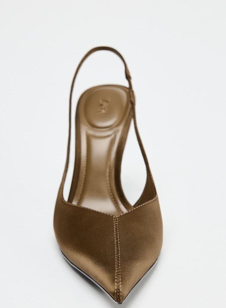 زارا حذاء بكعب من الساتان ذو كعب من الساتان - Image 3