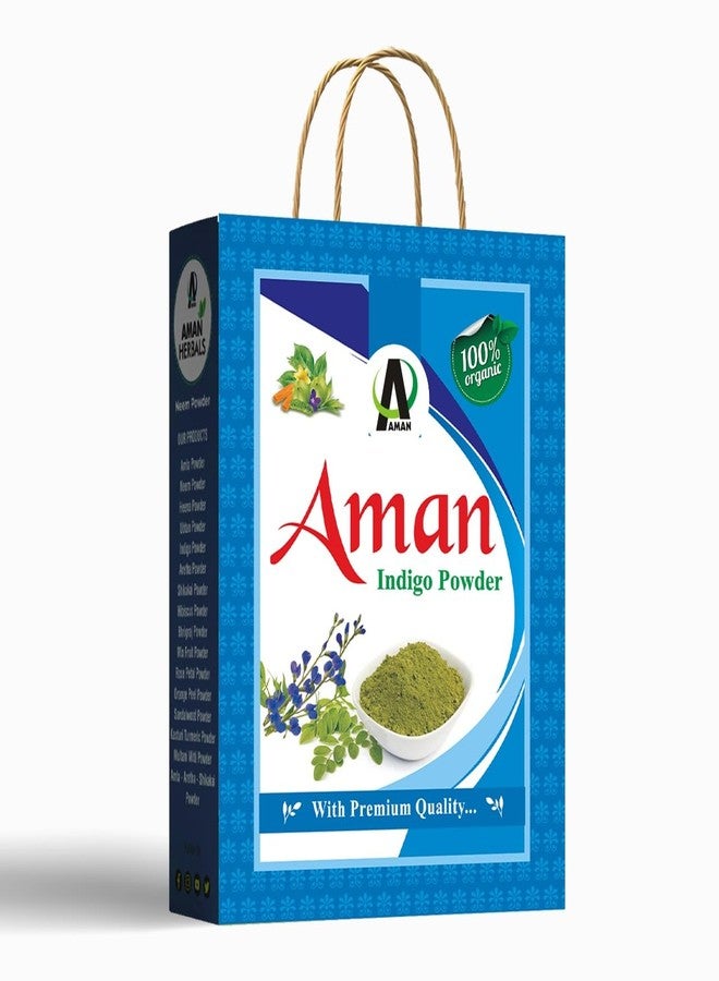 AMAN HERBALS Henna Powder for Natural Black Hair Color | Hair Coloring & Conditioning Powder | For Grey Coverage & Shine (Indigo 250gm, Indigo 250gm) - Image 1
