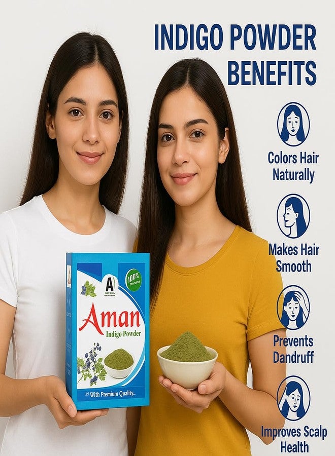 AMAN HERBALS Henna Powder for Natural Black Hair Color | Hair Coloring & Conditioning Powder | For Grey Coverage & Shine (Indigo 250gm, Indigo 250gm) - Image 5