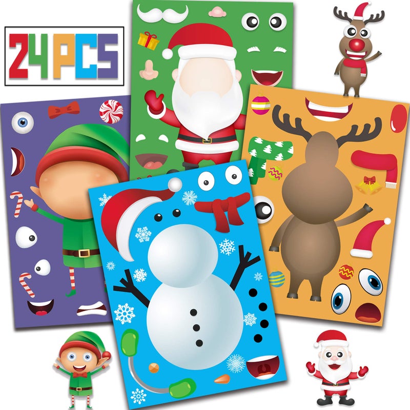 Christmas Stickers for Kids Christmas Crafts Activities Party Favors Games Stocking Stuffers for Kids Classroom Christmas DIY Stickers Decorations Gifts for Boys and Girls Ages 48