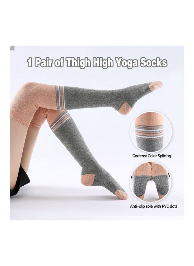 NIBEMINENT - Thigh High Soft Stretchy Yoga Socks 14 x 3 13cm - Image 1