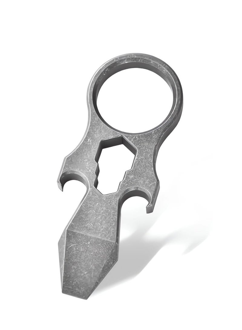 Excefore Multipurpose Titanium Keychain Tool, Pocket Pry Bar, Pry Tools, Wrench Bottle Opener, Suitable for Everyday Carry EDC Crowbar - Image 1