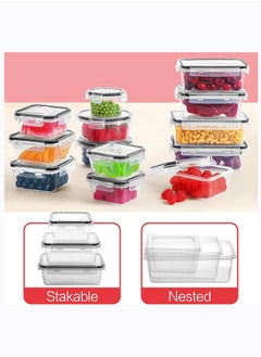 Arabest 36 Pack Food Storage Containers with lids (18 Airtight Kitchen Storage Containers & 18 Lids), Plastic BPA-Free Meal Prep Container for Pantry Organizers and Storage with Free Labels & Marker  - Image 4