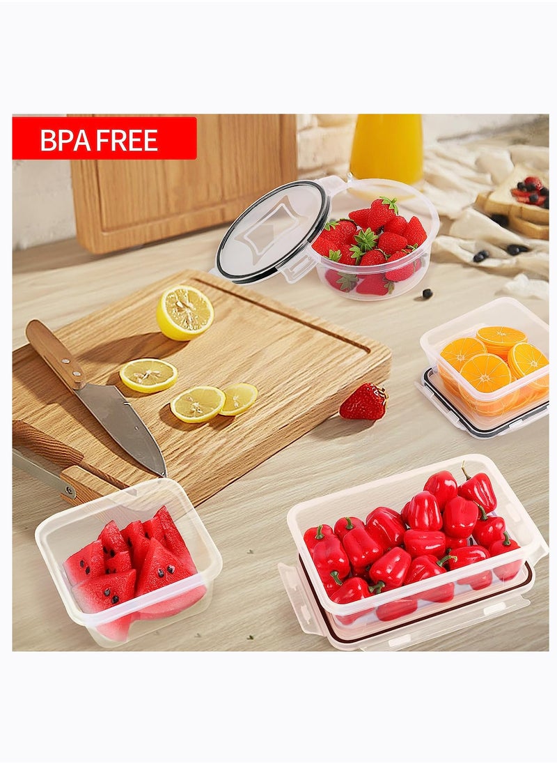 Arabest - 36 Pack Food Storage Containers with lids (18 Airtight Kitchen Storage Containers & 18 Lids), Plastic BPA-Free Meal Prep Container for Pantry Organizers and Storage with Free Labels & Marker - Image 1