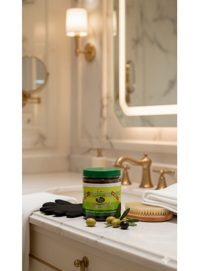 زين للعريس صابون زين أولاريس المغربي الطبيعي 500 جرام – صابون بزيت الزيتون مع قفازات تقشير مرفقة - Image 2