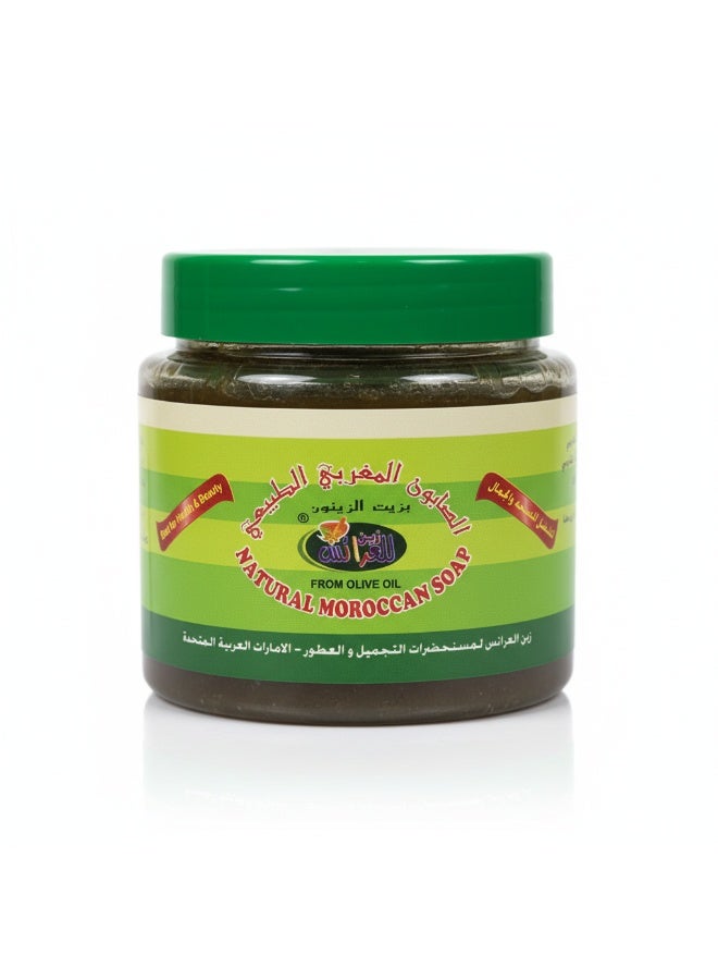 زين للعريس صابون زين أولاريس المغربي الطبيعي 500 جرام – صابون بزيت الزيتون مع قفازات تقشير مرفقة - Image 1