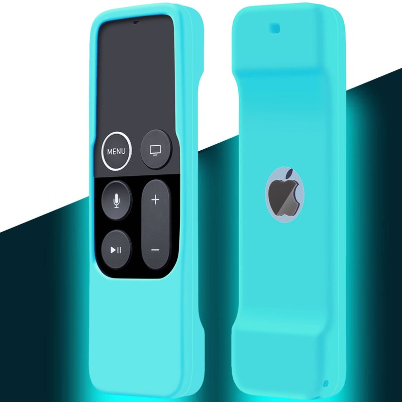 Lambcare Case Compatible with Apple TV 4K/ 4th Gen Remote Light Weight Anti-Slip Shock Proof Silicone Cover for Controller for Apple TV Siri Remote Glow in The Dark - Image 1